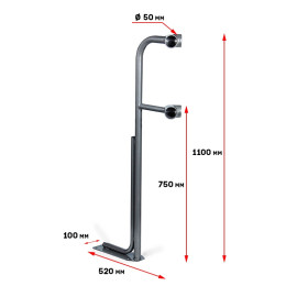 Стойка хореографическая изогнутая, 2-х уровневая, угловая