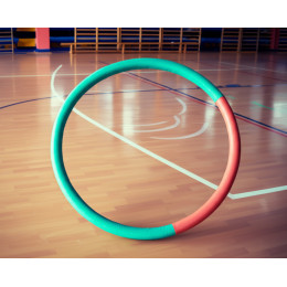 Обруч Идеальный силуэт 100см 2.3кг пластик с утяжелением яркая ткань