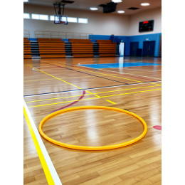 Обруч пластиковый широкий 80см неон